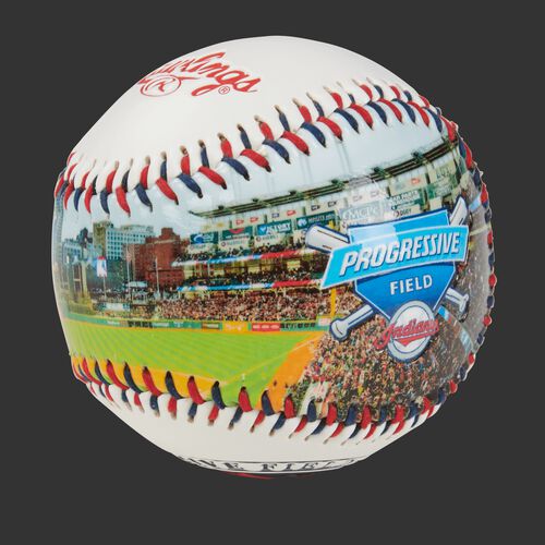 Stadium picture of a Cleveland Indians stadium baseball