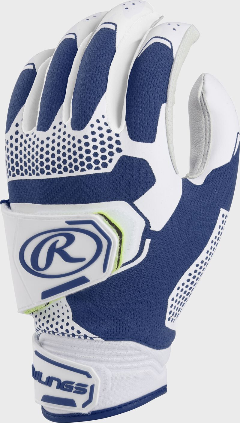 Back of a navy 2022 Women's workhorse pro batting glove - FP2PBG-N