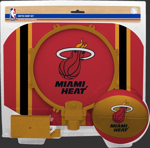 Rawlings Red and Gold NBA Miami Heat Softee Hoop Set With Team Logo SKU #03544205114