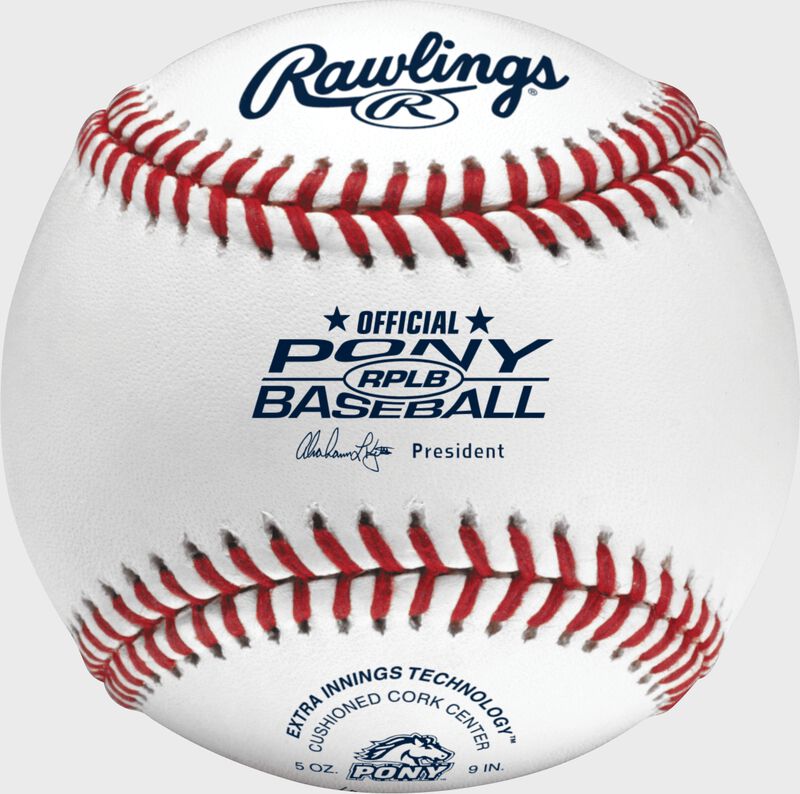 RPLB Pony League tournament grade baseball with raised seams