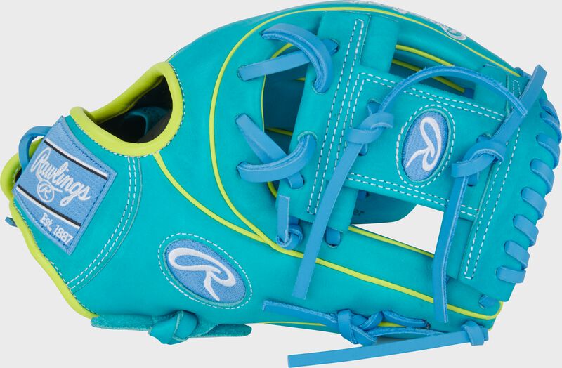 Thumb of a Heart of the Hide ContoUR Fit 11.5-Inch Teal Infield Glove with a Pro I-web