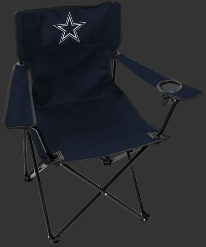 Front of Rawlings Navy Blue NFL Dallas Cowboys Gameday Elite Chair With Team Logo SKU #00551065111