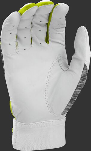 White palm of a 5150WGB-OY Rawlings youth 5150 batting glove