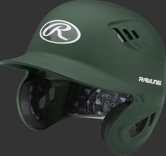 Coolflo High School/College Matte Batting Helmet Dark Green