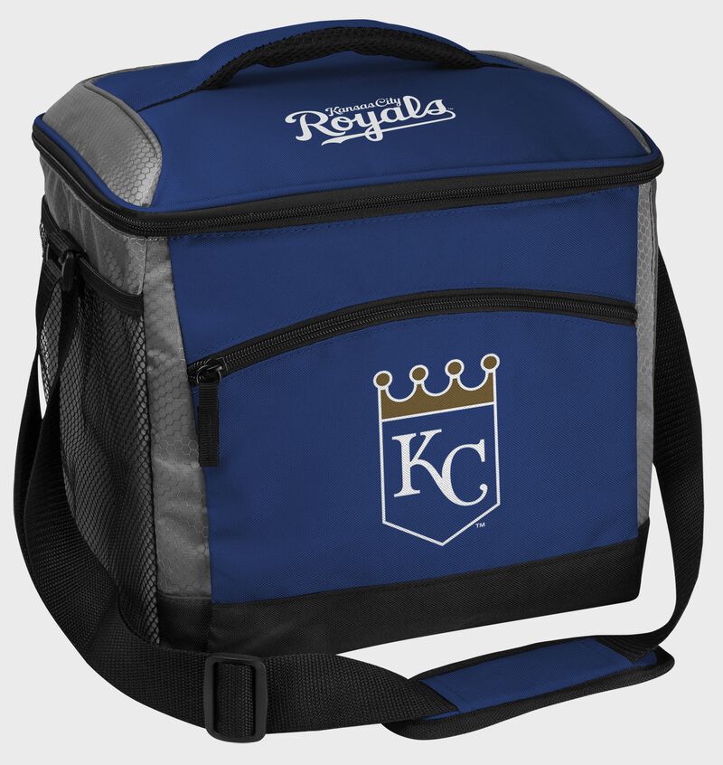 A Kansas City Royals 24 can soft sided cooler