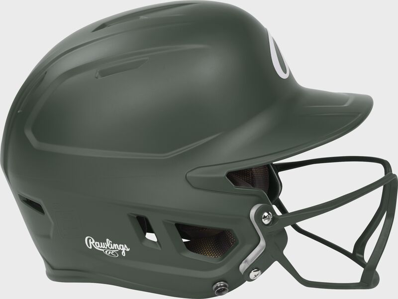 Rawlings Mach Hi-Viz Fastpitch Batting Helmet, Dark Green, Junior