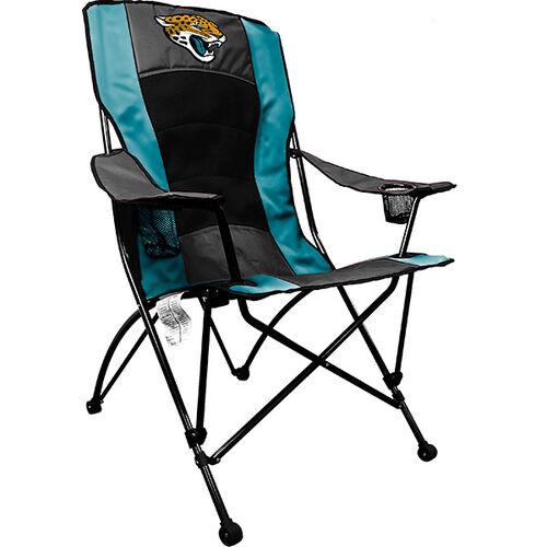 Front of Rawlings Teal and Black NFL Jacksonville Jaguars High Back Chair With Team Logo SKU #09211091518