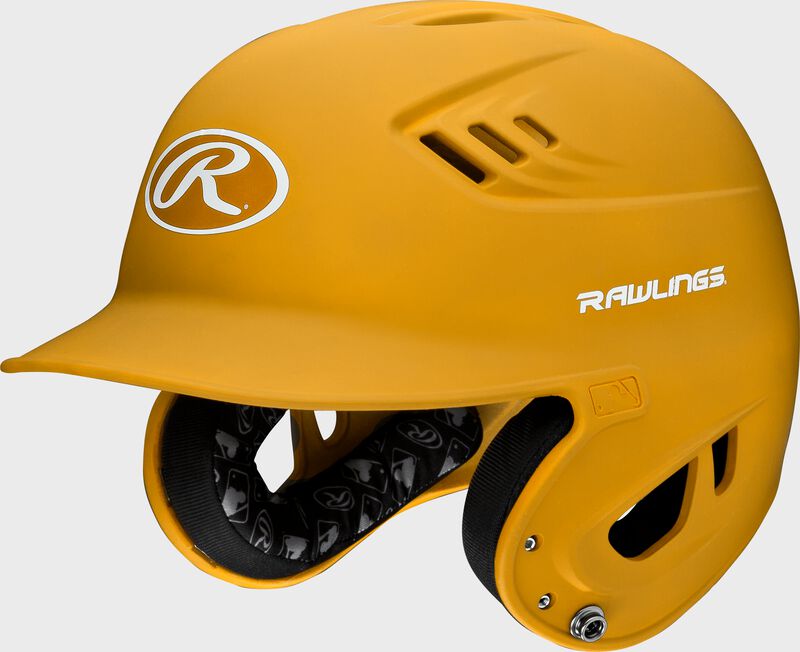 A light gold R16MS Velo batting helmet with Cool-Flo vents