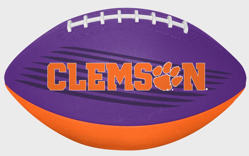 Purple and Orange NCAA Clemson Tigers Downfield Youth Football With Team Name SKU #07903010121 loading=