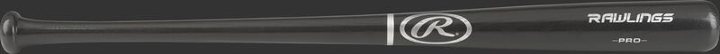 Y242G Rawlings Adirondack youth wood bat with a black barrel and black handle