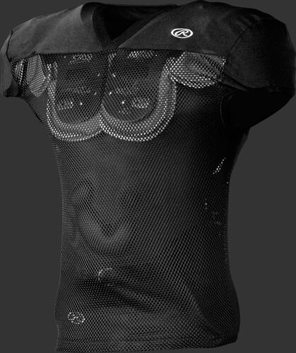 Front of Rawlings Black Youth Practice Football Jersey - SKU #YFJPR1-N-89