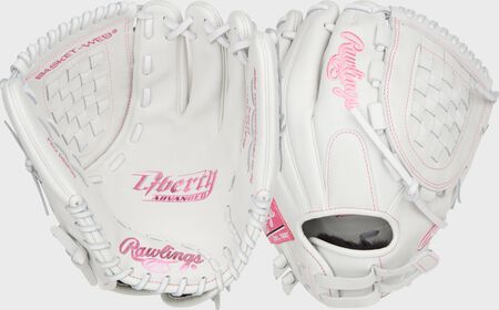 Liberty Advanced Color Series 12 in Fastpitch Glove, White/Pink Liberty Advanced Color Series 12 in Fastpitch Glove, White/Pink