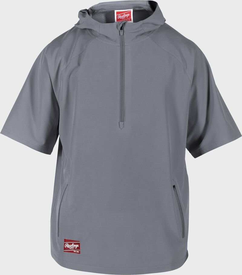 Rawlings ColorSync Short Sleeve Hoodie, Adult S, Blue Gray