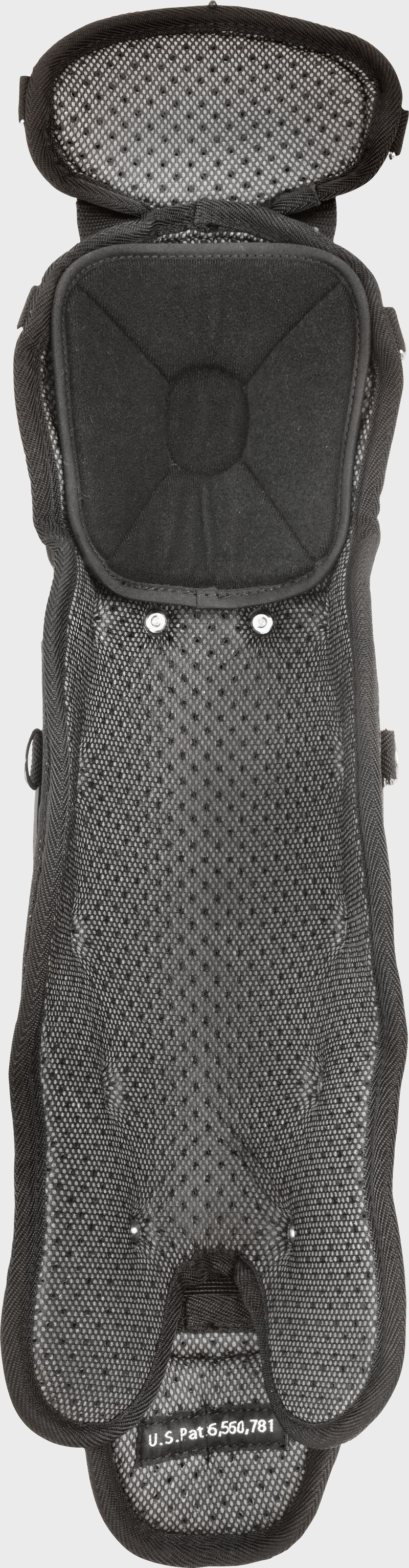 Padding of a black LGPLY youth Players Series leg guard