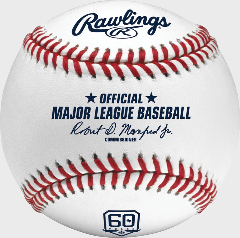 Rawlings, MLB 2022 Houston Astros 60th Anniversary Baseball, MLB League, Major League, Memorabilia, Individual, Cushioned Center, White