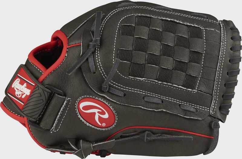 Thumb view of a dark shadow MPL115DSB Mark of a Pro Light 11.5-inch youth glove with a dark shadow Basket web