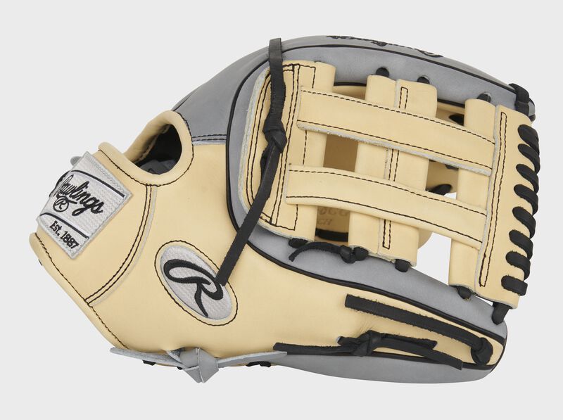 Thumb of a camel/gray exclusive Heart of the Hide 11.75-Inch infield glove with a camel H-web - SKU: PRO315-6CG