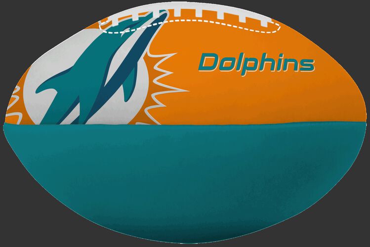 NFL Miami Dolphins Big Boy softee football with the team logo and printed in team colors SKU #03211074111