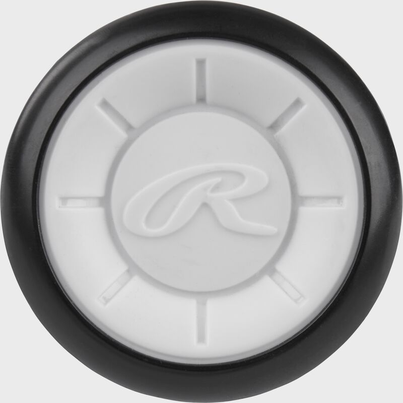 White end cap of a Rawlings Icon USA bat - SKU: RUS3I12