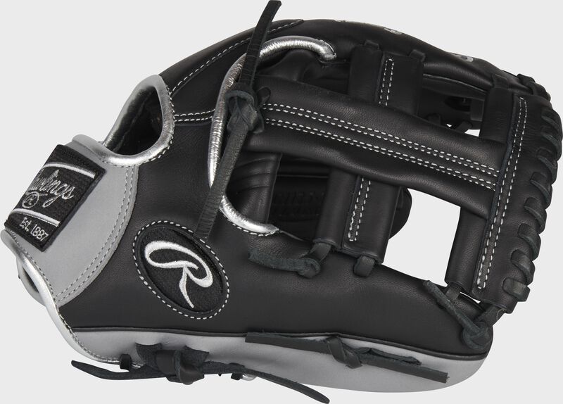 Thumb of a black 2022 Encore 11.25-Inch infield glove with a black single post web - SKU: EC1125-20B