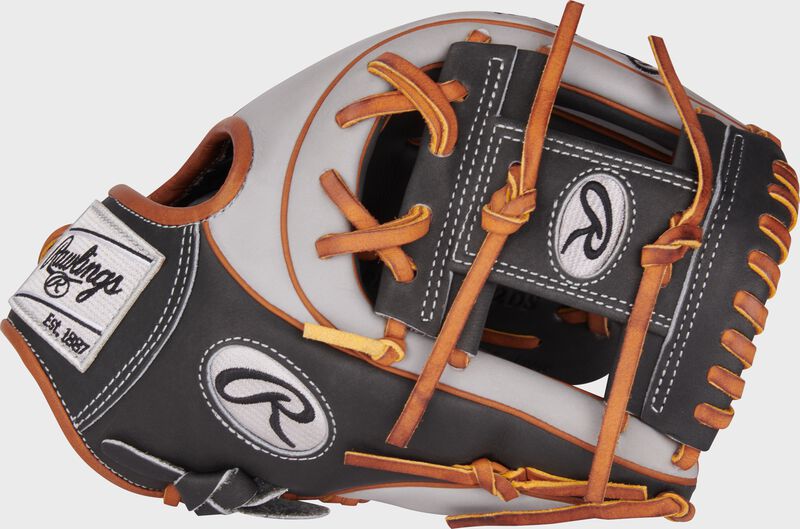 Thumb of a dark shadow/gray 11.5" ContoUR Fit Heart of the Hide infield glove with a dark shadow I-web