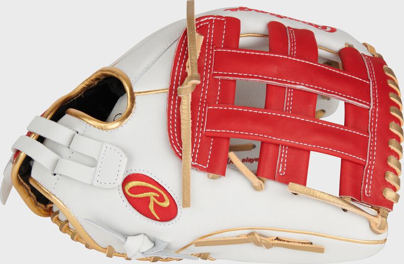 Liberty Advanced Color Series 12.75 in Outfield Glove, White/Scarlet, Left