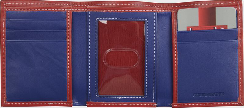 Rawlings "Pop" Baseball Stitch Tri-Fold Leather Wallet