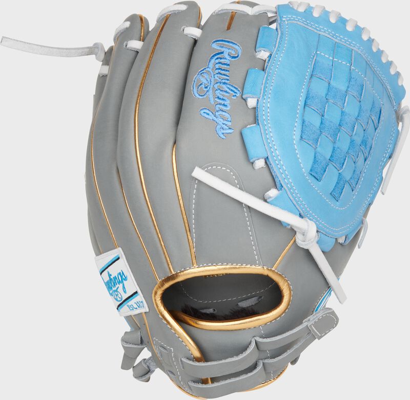 Liberty Advanced Color Series 12 in Fastpitch Glove, Gray/Columbia Blue, Right