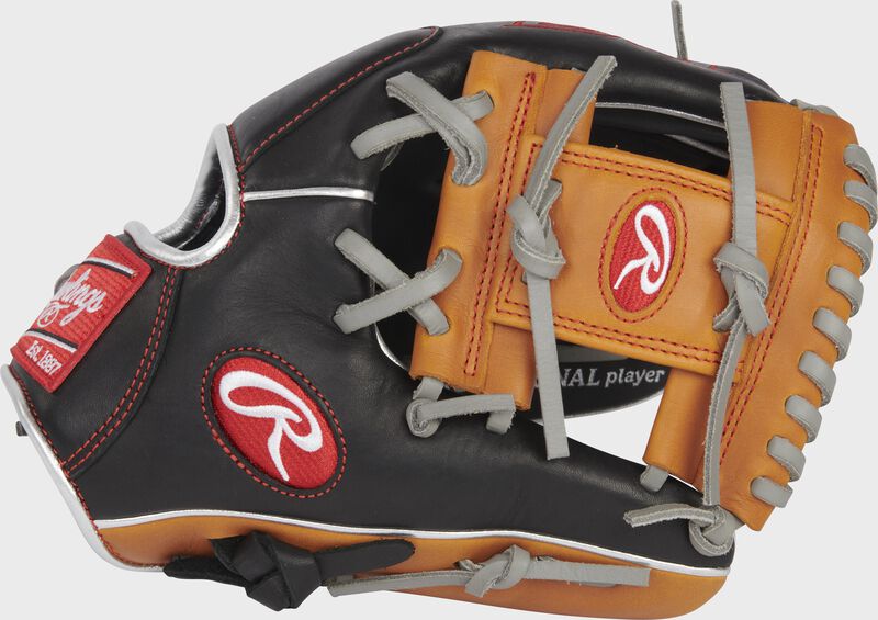 Thumb of a black R9 CountoUR 11.25" infield glove with a tan I-web - SKU: R9125U-2BT