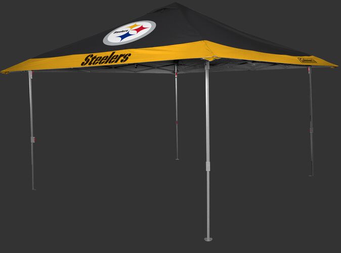 Rawlings Black and Gold NFL Pittsburgh Steelers 10x10 Eaved Canopy With Team Logo and Name SKU #07561082111