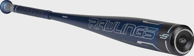 Angled view of a Rawlings Velo ACP USA -5 bat - SKU: US1V5