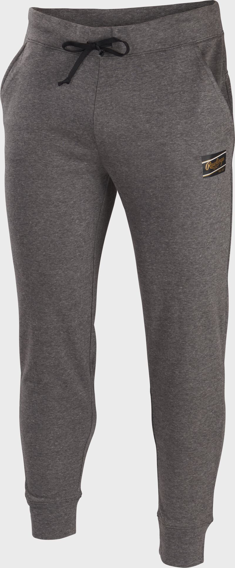 A pair of gray Rawlings women's french terry joggers - SKU: RSGWJG-G