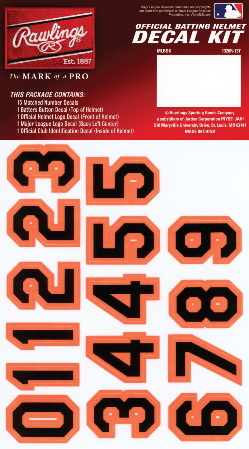 MLB Baltimore Orioles Decal Kit
