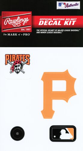 Rawlings MLB Pittsburgh Pirates Decal Kit With Team Logos and MLB Logo SKU #MLBDC-PIT
