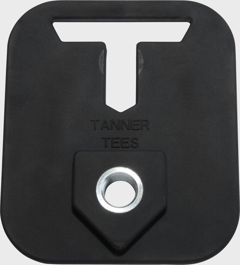 A black Tanner Tees Pro batting tee base loading=
