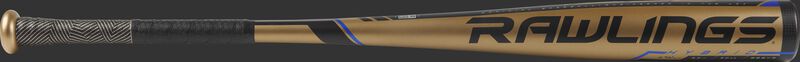 BB9V3 2019 BBCOR Velo baseball bat with a gold barrel and black grip