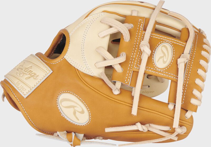 Thumb of a Pro Label 6 Speed Shell HOH Pro Preferred glove with a tan I-web - SKU: PRO934-2CTB