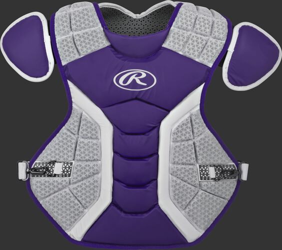 A purple/grey CPPRO Pro Preferred adult chest protector