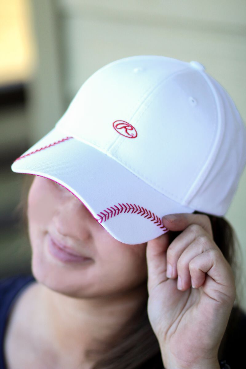 Women's Change Up White Baseball Stitch Hat