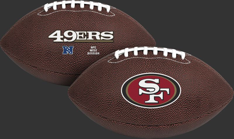 NFL San Francisco 49ers Air-It-Out youth football with team name and logo SKU #08041084121