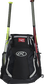 A black R500 Rawlings equipment backpack with a bat on each side image number null