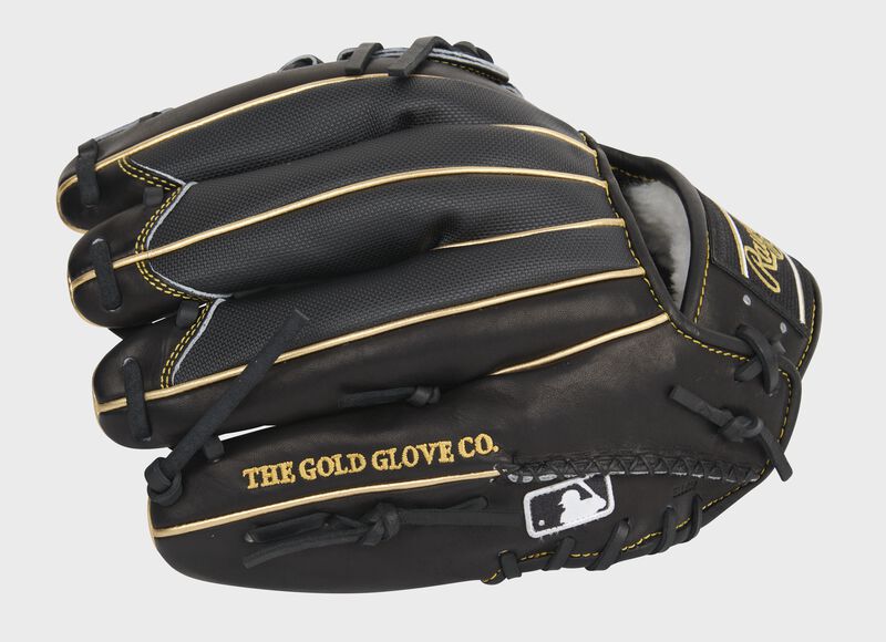 Black Speed Shell back of a Pro Preferred infield/pitcher's glove with the MLB logo on the pinkie - SKU: PROS205-30BG