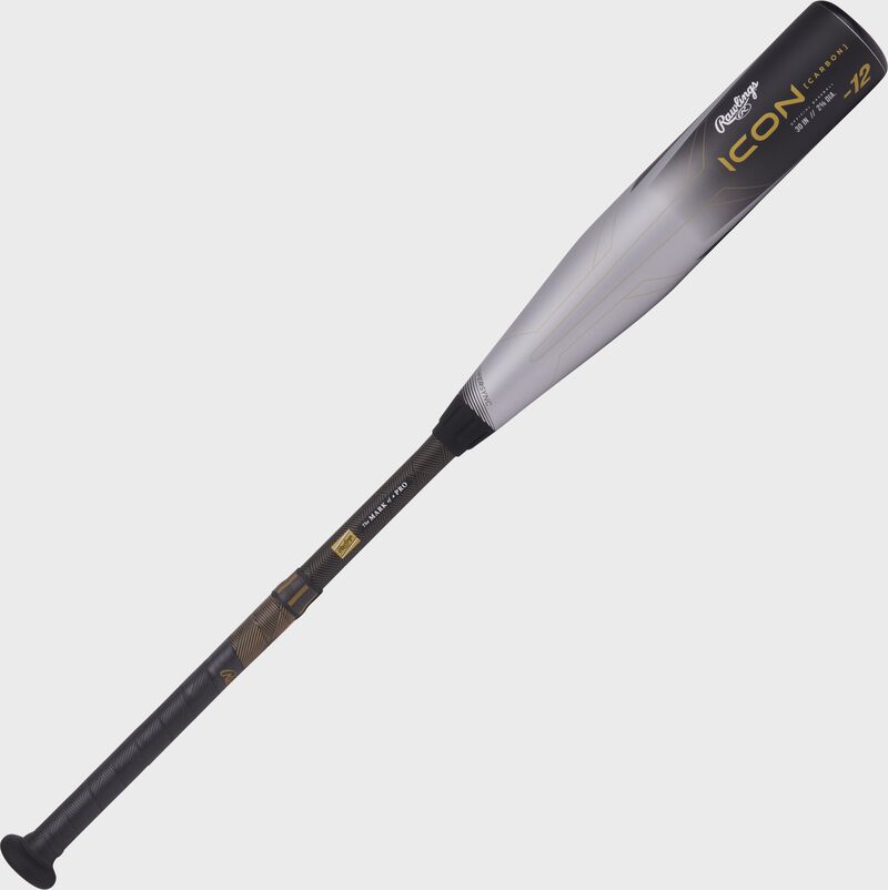 Angled view of a 2023 Rawlings Icon -12 USA baseball bat - SKU: RUS3I12