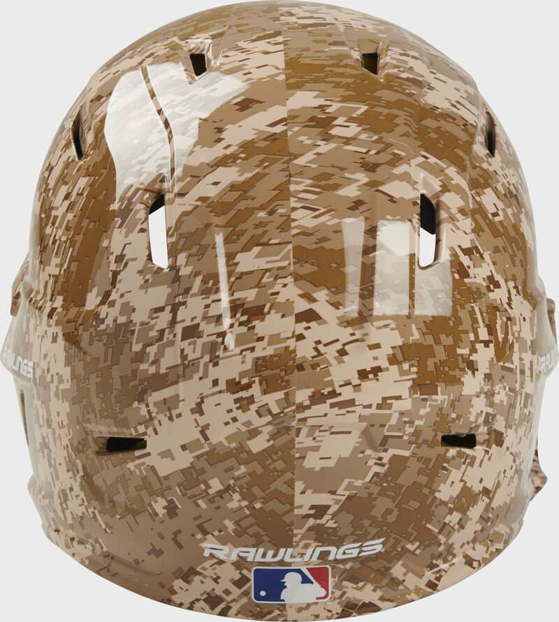 Back view of Mach EXT Digi Camo Hydro Dipped Helmet | Left Handed Batter - SKU: MACHEXTL-DCMO