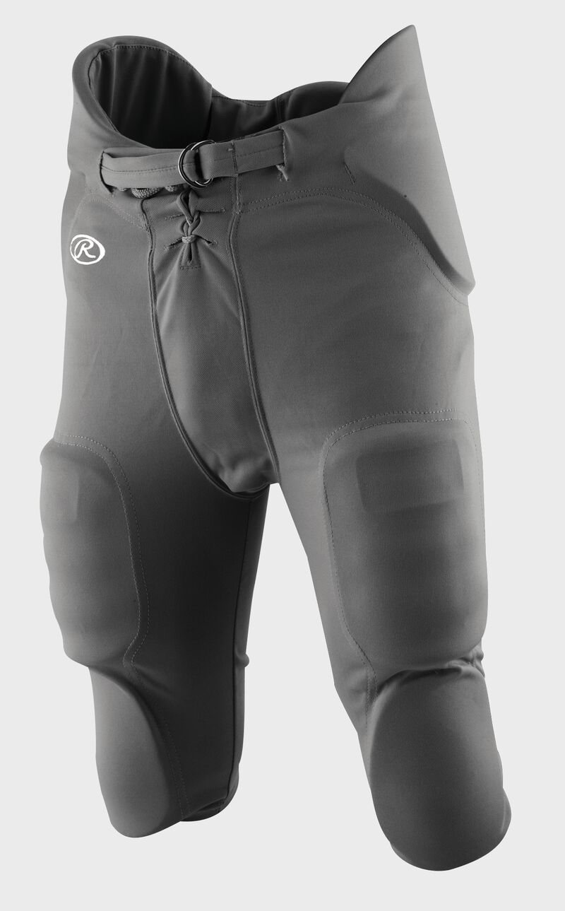Front of Rawlings Gray Adult Integrated Football Pant - SKU #F3500P loading=