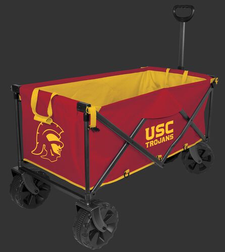 A red NCAA USC Trojans wagon with team logos on the sides - SKU: 00943100519