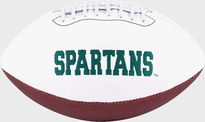 White NCAA Michigan State Spartans Football With Team Name SKU #05733038122 loading=