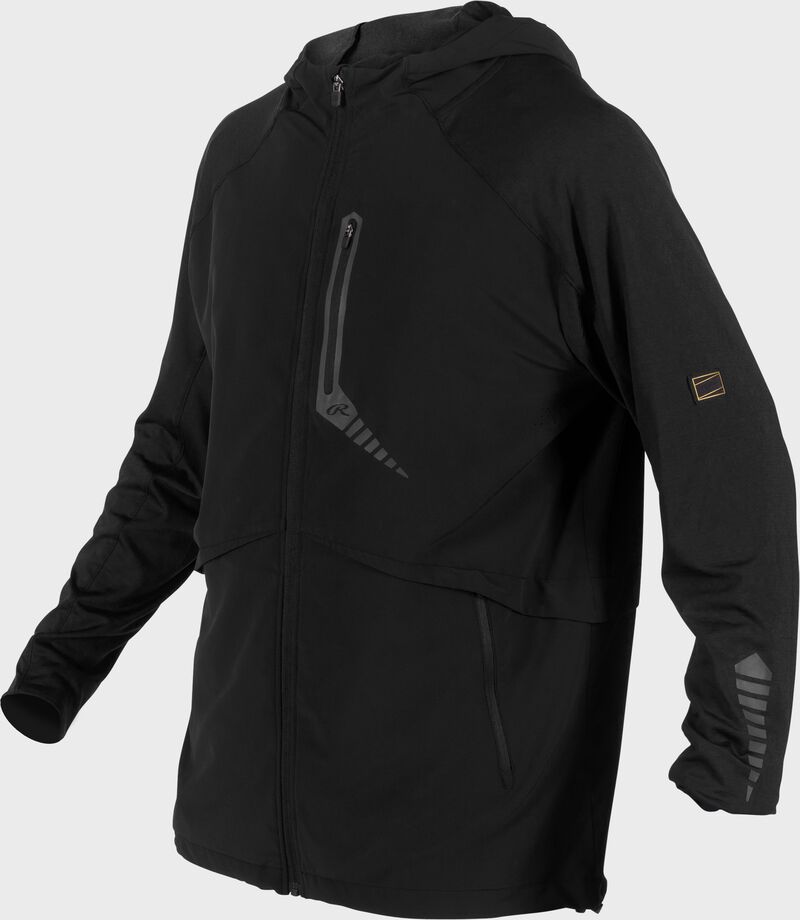 Rawlings Gold Collection Long Sleeve Cage Jacket, Adult 2XL, Black