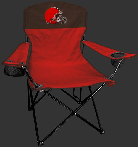 Front of Rawlings Brown and Orange NFL Cleveland Browns Lineman Chair With Team Logo SKU #31021064111