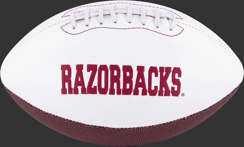 White NCAA Arkansas Razorbacks Football With Team Name SKU #05733069122